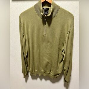 Jos. A Bank Long sleeve 1/4 zip Signature Collection Sweater Size XL Pima Cotton